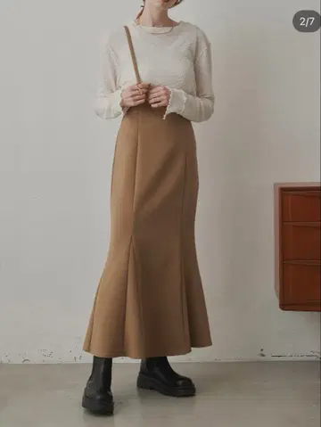 hinari 서스펜더 머메이드 스커트