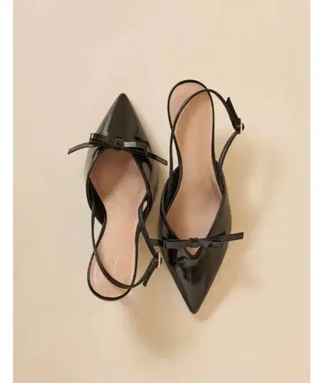 스나이델 SNIDEL 리본 펌프스 BLK L 사이즈