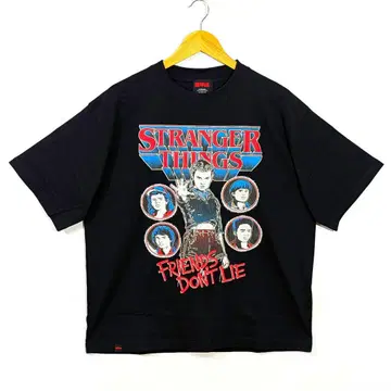 기묘한 이야기 x Jun 메탈 밴드풍 T셔츠 L 사이즈 블랙