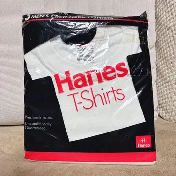 Hanes 90s 팩T 빨간색 라벨 90s 데드스탁
