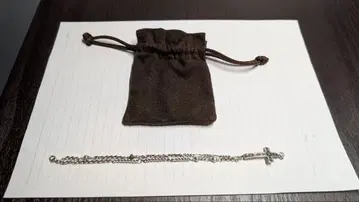 실버 십자가 팔찌 터콰이즈 포함