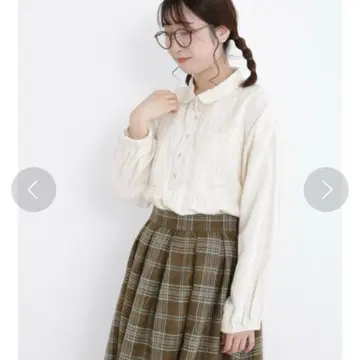 [ 미사용 새상품 ] 사만사 모스모스 도비 둥근 카라 튜닉