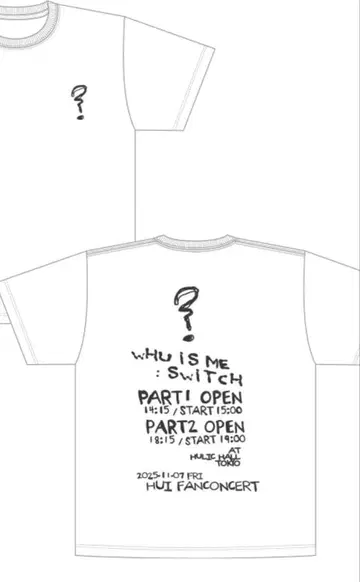 HUI_WHU IS ME Switch 후이 펜타곤 티셔츠