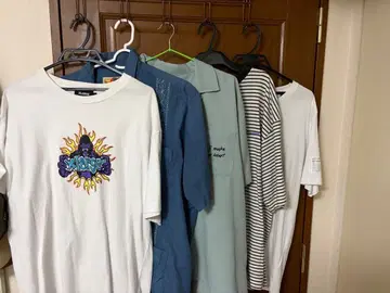 T셔츠 5장 파란 셔츠만 LL