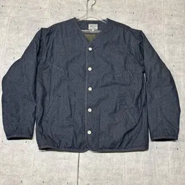 컨디션 최상 MRGGR 노카라 데님 커버올 충전솜 퀼팅 이너