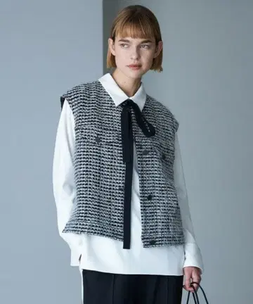 [ 2025aw ] ICB 페더 트위드 베스트