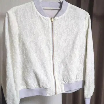 레이스 자켓 화이트 그레이 리버서블