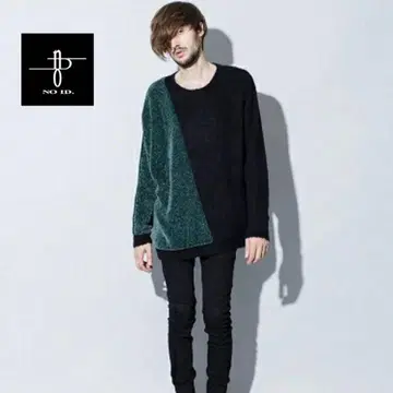 no id 노아이디 절개 돌먼 슬리브 풀오버 니트 Size one