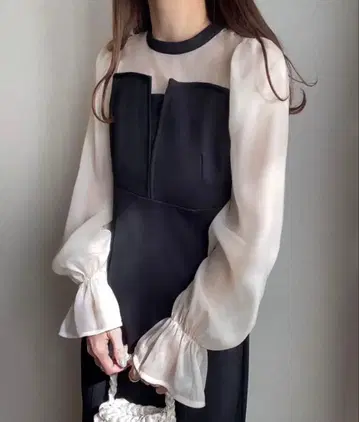 FILLOU 레이스 도킹 머메이드 원피스 L 사이즈 새상품급