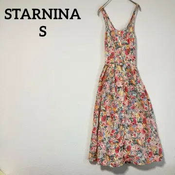 선착순 STARNINA [ S ] 플라워 프린트 슬리브리스 원피스