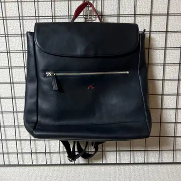 키타무라 블랙 블랙 가죽 가죽 백팩