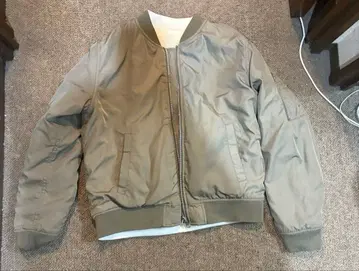 리버서블 MA-1 자켓 카키/화이트