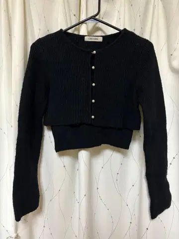 cocodeal 펄 숏 가디건 x 탱크탑