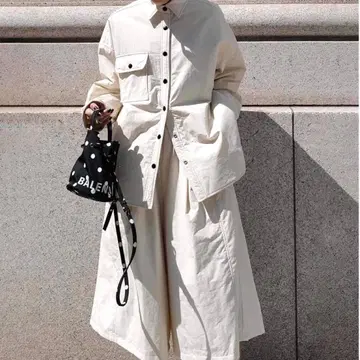 machatt 마차트 퍼 셔츠 큐롯 팬츠 셋업