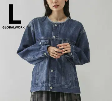 글로벌 워크 가볍고 좋은 데님 자켓 G 자켓 노카라 자켓