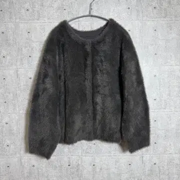 PLST 플라스테 페더 얀 2WAY 크루넥 가디건 S