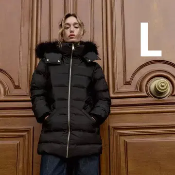 ZARA 발수 윈드브레이커 후드 부착 다운 자켓 다운 코트 L