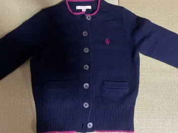 네이비 핑크 트리밍 가디건 Brooks Brothers