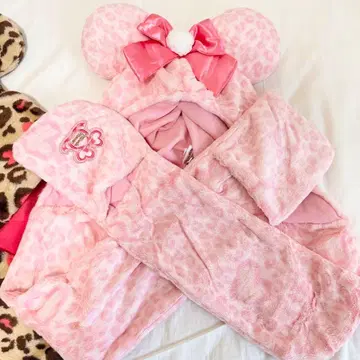 디즈니 팬캡 머플러 레오파드 무늬 1개 갸루 새상품급