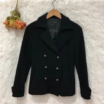 로트레아몽 울 피 코트 [ S ] 자켓 미들 기장 일본제 블랙