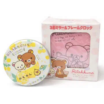 리락쿠마 3면 거울 & 프레임 락 시계 메모통 2세트