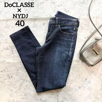 두클라쎄 x NYDJ 스트레이트 데님 슬림 레그 청바지 40 L 스트레치