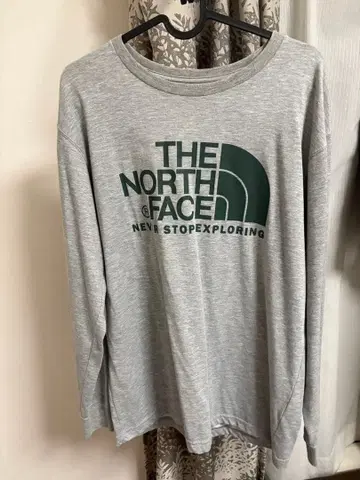 THE NORTH FACE 긴팔 티셔츠 XL 그레이