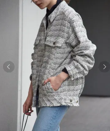 프레임워크 트위드 블루종