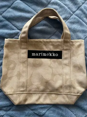 마리메꼬 꽃무늬 토트백 베이지
