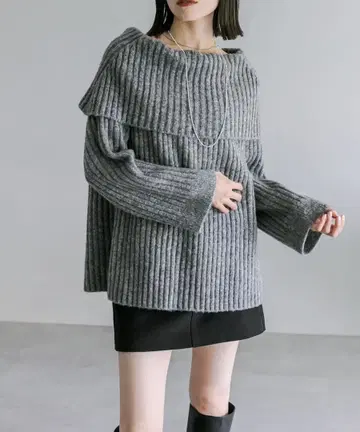 mystic 오프숄더 니트