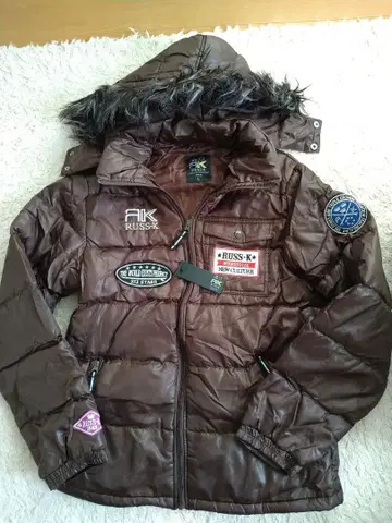 새상품 미사용! RUSS-K 브라운 다운 코트 L