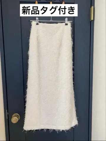 프로포션 바디 드레싱 튤 자카드 내로우 스커트 택 포함 새상품