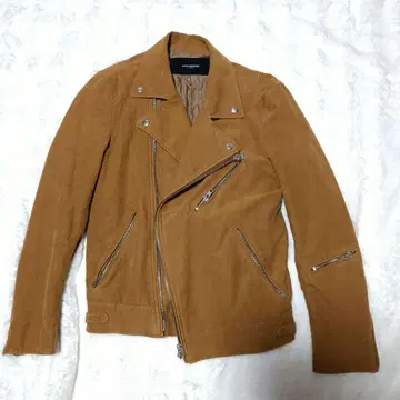 NANO UNIVERSE TOKYO 브라운 더블 라이더 자켓 M