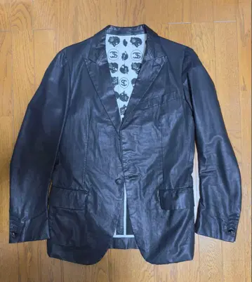 프란시스토모크스 남성용 인조 가죽 테일러드 자켓