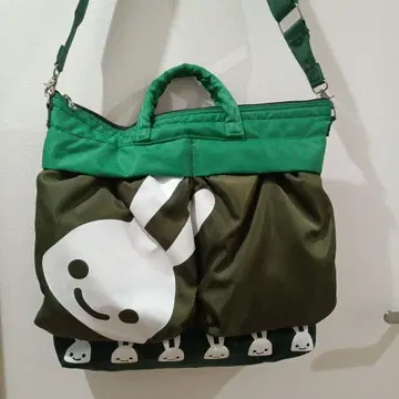 CUNE 토끼 프린트 숄더백 그린