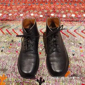 가죽 블랙 부츠 레이스업