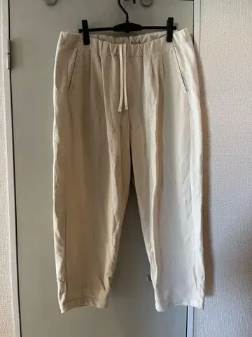 MUJI LABO 미기모 크림색 와이드 팬츠