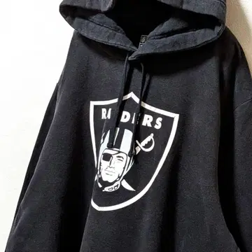 NFL 라스베이거스 레이더스 로고 후드 맨투맨 블랙 XL 구제 의류