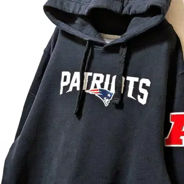 NFL 뉴잉글랜드 페이트리어츠 #12 자수 후드티 블랙 XL 구제 의류
