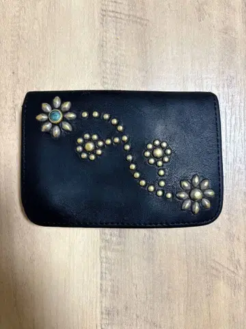 HTC 미들 지갑 플라워 터콰이즈