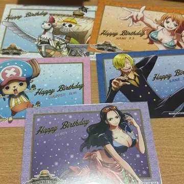 ONE PIECE 원피스 무기와라 스토어 엽서 생일 카드