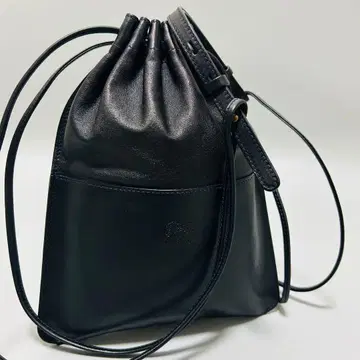 IL BISONTE 드로우 스트링 백 숄더백 블랙