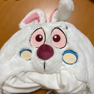 토끼 얼굴 플리스 캡
