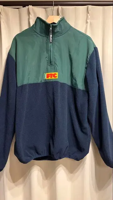 FTC x butter 콜라보 하프 지퍼 플리스 자켓 네이비 그린