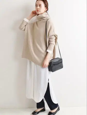 새상품급 IENA 울 캐시미어 터틀 니트 이에나