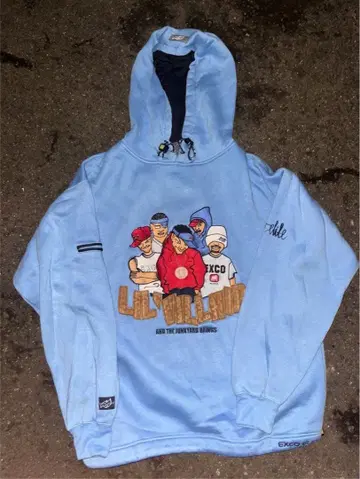 EXCO ELITE 스카이블루 후드티 L 사이즈