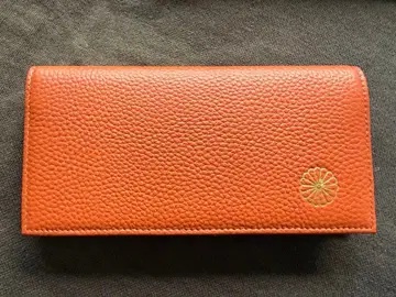 황궁 장지갑 오렌지 가죽 박스 포함 미사용