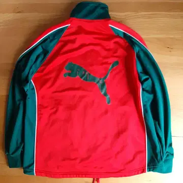 새상품급 레어 배색 90s PUMA 트랙 자켓 레드/그린