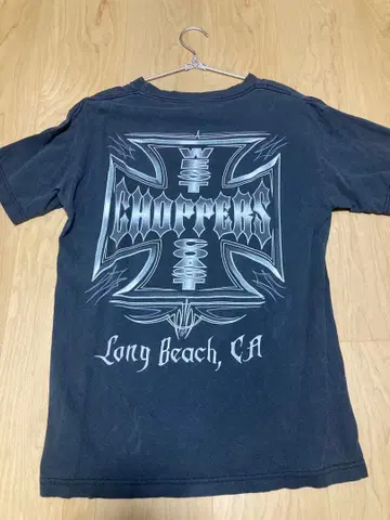 CHOPPERS T셔츠 다크 그레이 구제 의류 오니 페이드 블랙