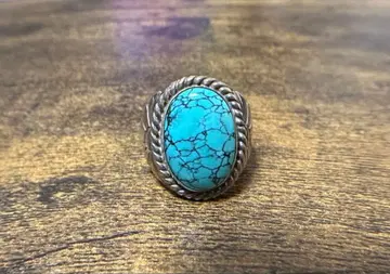 STAR LING 터콰이즈 실버 반지 타원형